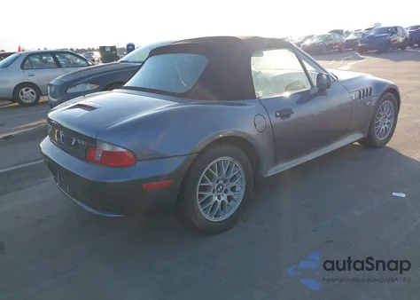 2001 BMW Z3 2.5I из США, поврежденный, VIN WBACN33491LM01445